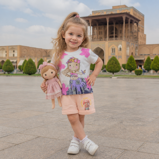تیشرت شلوارک دخترک